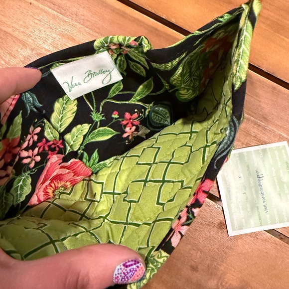 Vera Bradley Floral Black and Green Wallet - Picture 3 of 4